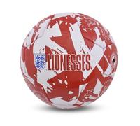 England Lionesses Official FA Size 5 Football, Red White Graffiti Design