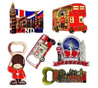 England London Icons Set of 6 Bottle Opener Magnets London Souvenir Fridge Magnets