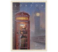 England: London Telephone Box, Vintage Poster - Premium 500 pieces Puzzle - MyPuzzle special collection from Anderson Design Group
