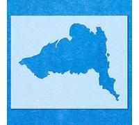 England Map Country Queen Flag Stencil: Mylar Airbrush Wall Art Painting Crafts -A6 Stencil - Design Size (85mm 65mm)