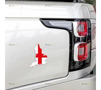 England Map Flag Car Magnet Magnetic Sticker Decal - 2 Pack Reflective 10.2cm - for Truck Door Fridge Reusable Waterproof