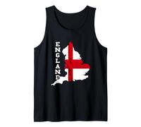 England Map St George's Cross English Flag English Roots Tank Top