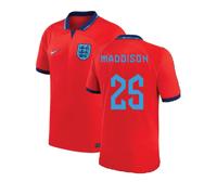 England Men's 2022-23 Away Shirt - James Maddison in Red | Size: Large England Red L
