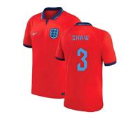 England Men's 2022/23 Away Shirt - Luke Shaw in Red | Size: Large England Red L