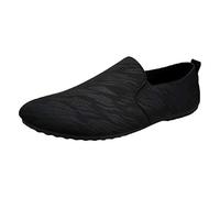 England Men's Fashion Retro Casual Summer Shoes Breathable Lightweight Comfortable Slip-On Loafer for Daily Walking Outdoor Travel (Black, 8)