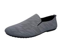 England Men's Fashion Retro Casual Summer Shoes Breathable Lightweight Comfortable Slip-On Loafer for Daily Walking Outdoor Travel (Grey, 6.5)