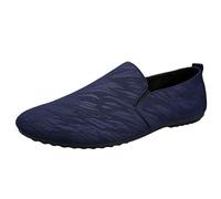 England Men's Fashion Retro Casual Summer Shoes Breathable Lightweight Comfortable Slip-On Loafer for Daily Walking Outdoor Travel (Blue, 8)