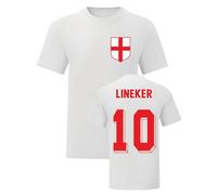 England Men's Gary Lineker National Hero Tee in White | Size: XL England White XL