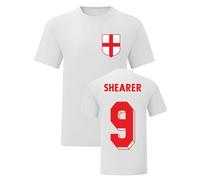 England Men's Mens Alan Shearer National Hero Tee in White | Size: 2XL England White 2XL