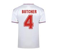 England Men's Mens Score Draw World Cup 1982 Home Shirt - Butcher 4 in White | Size: 2XL England White 2XL