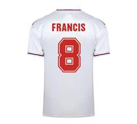 England Men's Mens Score Draw World Cup 1982 Home Shirt - Francis 8 in White | Size: XL England White XL
