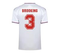 England Men's Score Draw World Cup 1982 Home Shirt - Brooking 3 in White | Size: 2XL England White 2XL