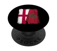 England Morocco Half Flag English Moroccan Heritage Jersey PopSockets Adhesive PopGrip