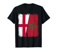 England Morocco Half Flag English Moroccan Heritage Jersey T-Shirt
