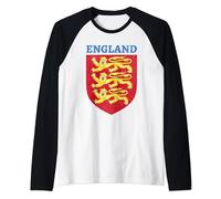 England National Crest Emblem Raglan Baseball Tee