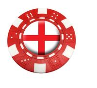 ENGLAND POKER CHIP GOLF BALL MARKER