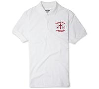 England Polo Shirt - English and Proud St George's Day (UK, Alpha, L, Regular, Regular, White)