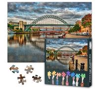 England Puzzles for Adults 1000 Pieces, Bridges in Newcastle Upon Tyne Jigsaw Puzzles, Adult Puzzle for Adults, Educational Fun Games or Toys for Elders Friends 20X27 INCH