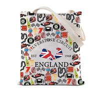 England Racing Tote Bag British Race Grand Prix Reusable Grocery Tote Bag UK Raceday Gift (England Race Tote)