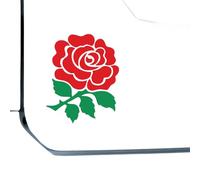 England Red Rose Decal Sticker - St George Style Floral Vinyl for Car Window, Van, Laptop, Luggage or Wall - English Pride Flower Travel Sticker - Gift for Him Her
