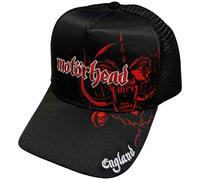 England Red Warpig Trucker Cap Motorhead Black One Size