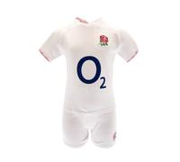 England RFU Children T-Shirt & Shorts Set in White | Size: 6-9 m England RFU White 6-9 m
