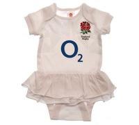 England RFU Girl's 2023-2024 Double Frill Tutu in White | Size: 6-9 m England RFU White 6-9 m