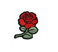 England Rose Embroidery Patch Iron on or Sew on Embroidered Motif Transfer English Rose Applique