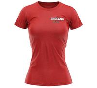 England Rose Womens T Shirt St Georges Day Cross Rugby Tee, S, Red