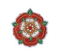 England Roses Embroidery Patch Iron on or Sew on England Tudor Rose