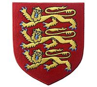 England Royal Coat of Arms Patch Embroidered British Lion Shield Applique Iron On Sew On Emblem