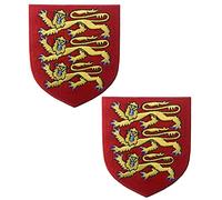 England Royal Coat of Arms Patch Hook and Loop Tactical Morale Applique Fastener Military Embroidered Patch 2Pcs