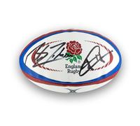 England Rugby Ball Signed by Martin Johnson and Jonny Wilkinson | Gilbert Official Replica with COA