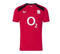 Castore England Rugby Men's Performace Short Sleeve Tee, Persian Red Red, XS