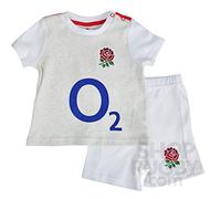 England Rugby RFU 2018/19 Kids T-Shirt Sports Top Tee & Short Set White