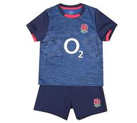 England Rugby Shirt & Short Set Alternate Away Kit 2020/21 - Blue - Infant (6-9 Months)