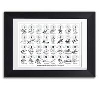 England Rugby World Cup 2019 Team Squad Signed Autograph Poster Print Poster Framed Picture Gift Owen Farrell Manu Tuilagi Mako Vunipola Ben Youngs (A4 Mounted Only)