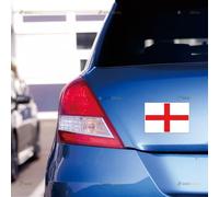 England Saint George's Cross Flag Car Magnet Magnetic Sticker Decal - 4 Pack Reflective 7.6cm 10.2cm 12.7cm 15.2cm - for Truck Door Fridge Reusable Waterproof