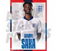 England Saka 24/25 Home Headshot Poster A4