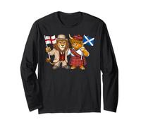 England Scotland Flag English UK Scottish Roots British Long Sleeve T-Shirt