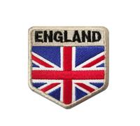 England Shield Flag Patch Union Jack Flag Patch England UK Great Britain Hook and Loop Embroidered Patches Military Tactical Patch for Clothes Hat Backpacks Decorations