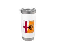 England Sikh Flag Punjabi Khalsa Pride Design Stainless Steel Insulated Tumbler