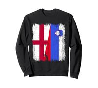 England Slovenia Half Flag English Slovenian Pride Jersey Sweatshirt