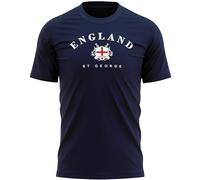 England St George Mens T Shirt English Day Tee, L, Navy
