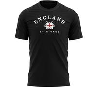 England St George Mens T Shirt English Day Tee, XL, Black