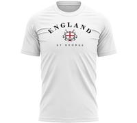 England St George Mens T Shirt English Day Tee, XXL, White