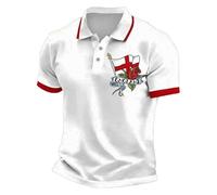 England St George's Cross Polo Shirt Classic Polo Shirt with Red England Flag Design Perfect for Football Fans Comfortable Fit for Everyday Wear and Matches