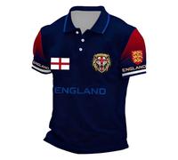 England St George's Cross Polo Shirt Classic Poloshirt with Red England Flag Design Perfect for Football Fans Comfortable Fit for Everyday Wear and Matches