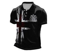 England St George's Cross Polo Shirt Classic Poloshirt with Red England Flag Design Perfect for Football Fans Comfortable Fit for Everyday Wear and Matches