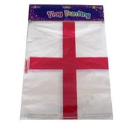 England St Georges Day Flag Bunting Banner 20 Flags 10M - 32 feet Long